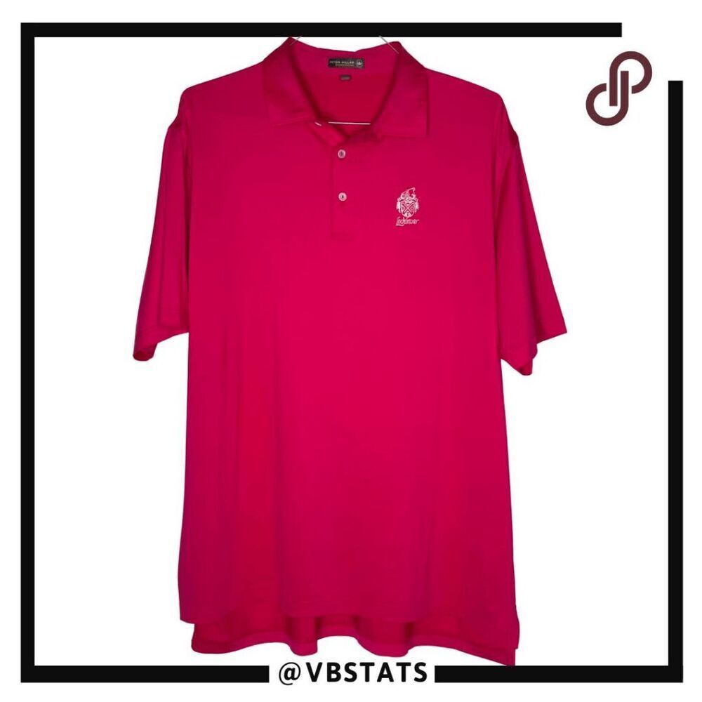 Peter Millar Men's Summer Comfort Lochinvar Golf Polo Shirt Pink Size XL